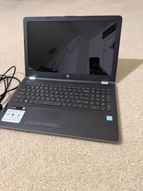 HP Laptop in Dark Gray with Black Keyboard